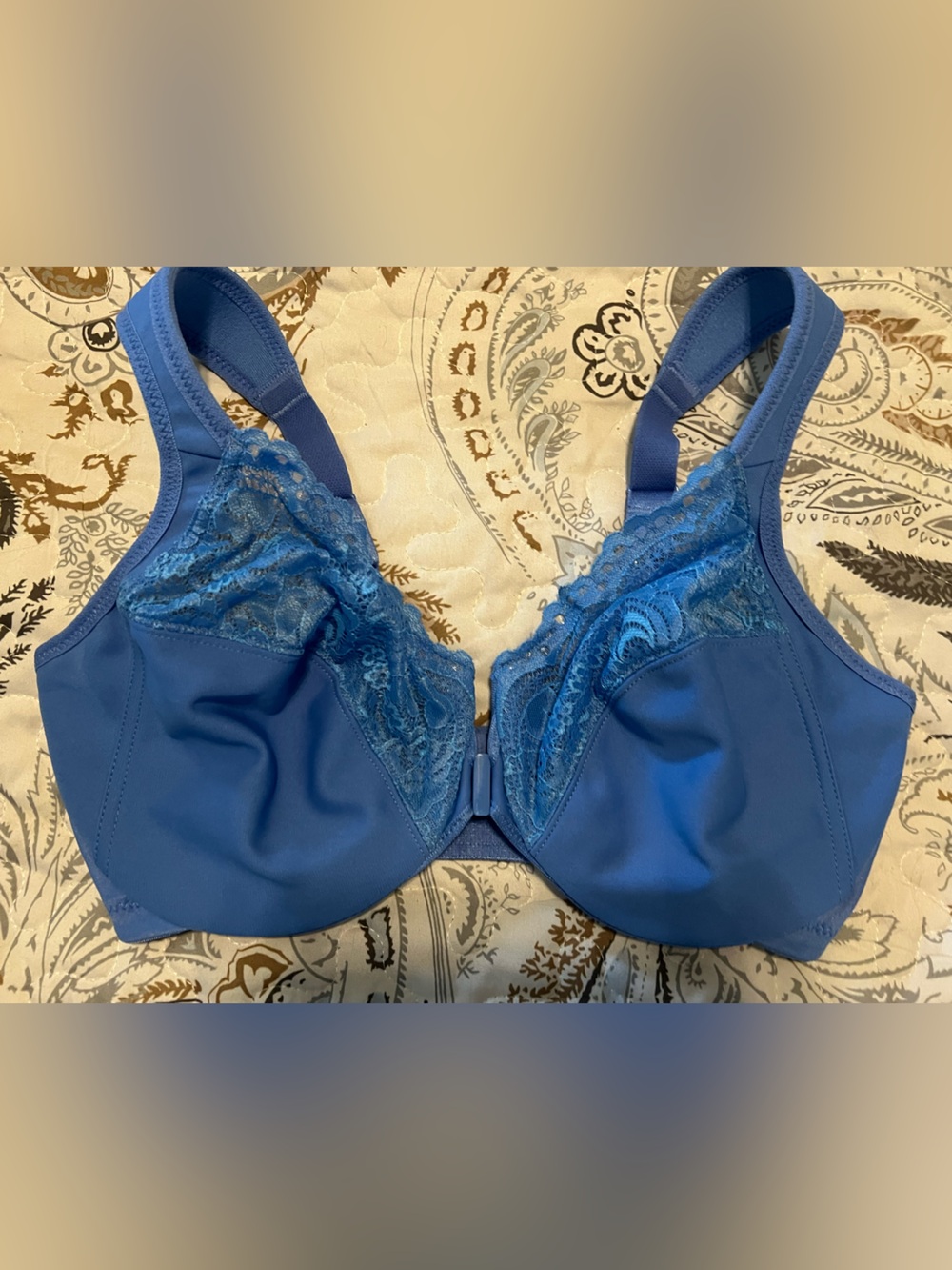 Glamorise Lace Comfort Bra – 34DD – New Without Tags Front Closure